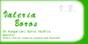 valeria boros business card