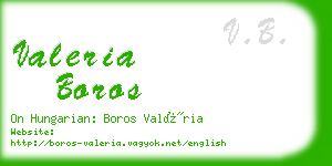 valeria boros business card